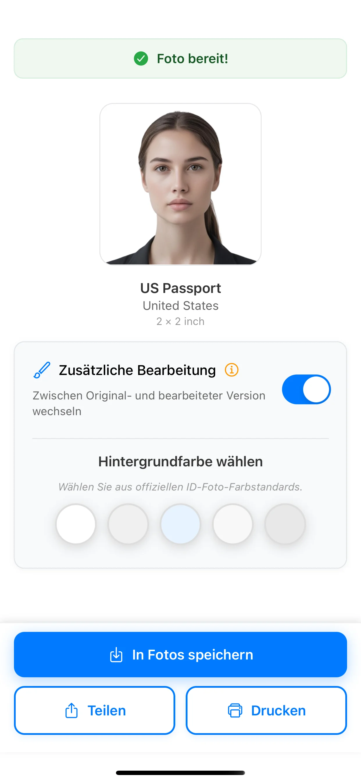 Passend exportieren